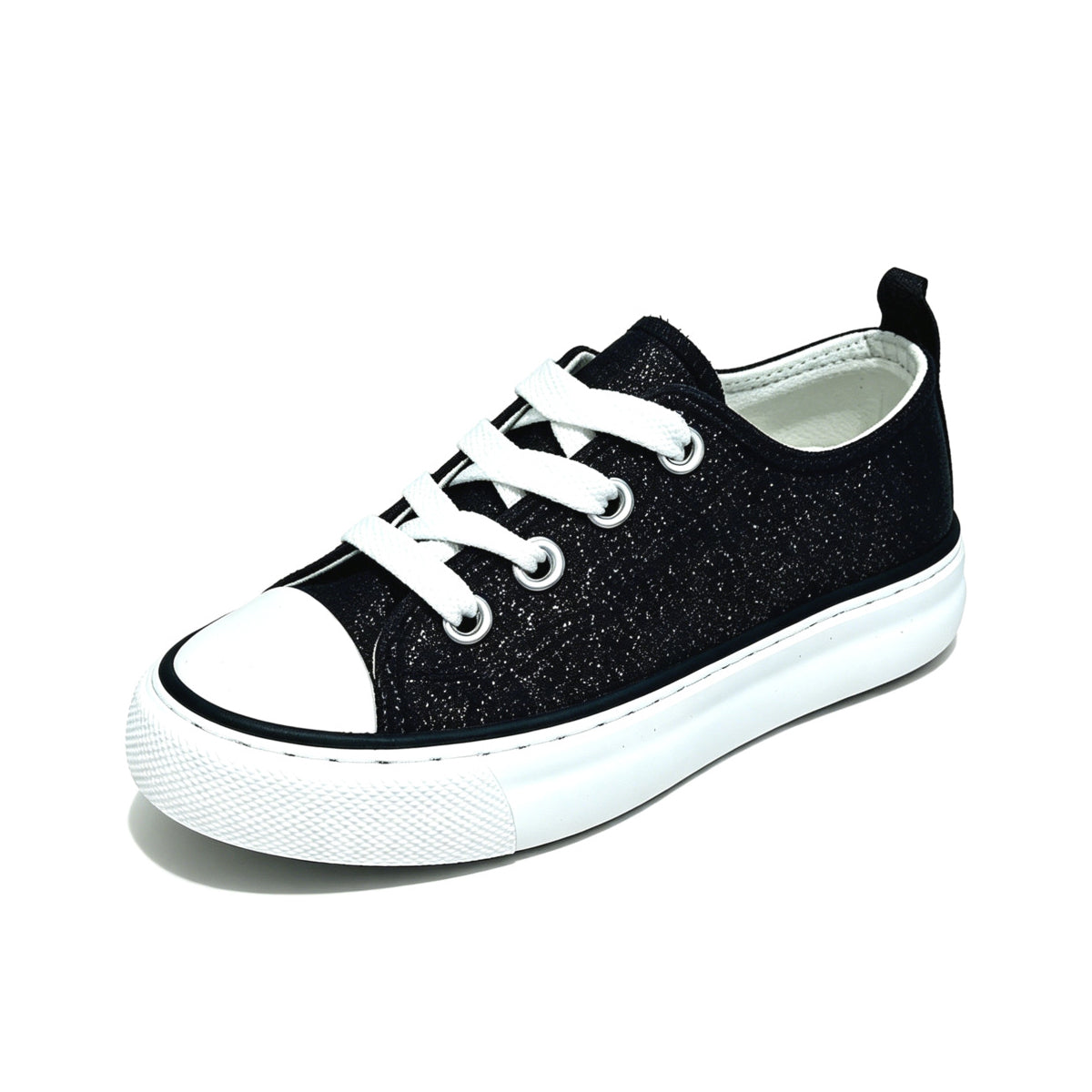 6901 - Glitter Black | Kids canvas shoes