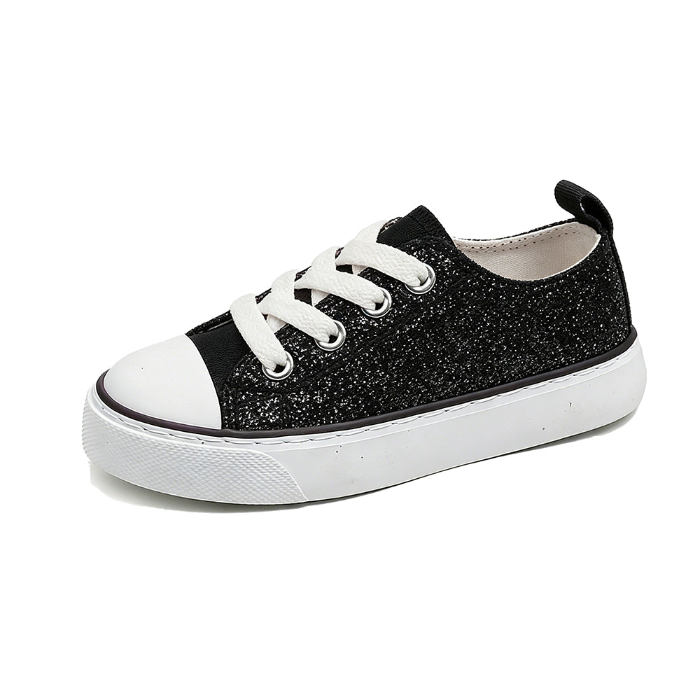 6901 - Glitter Black | Kids canvas shoes