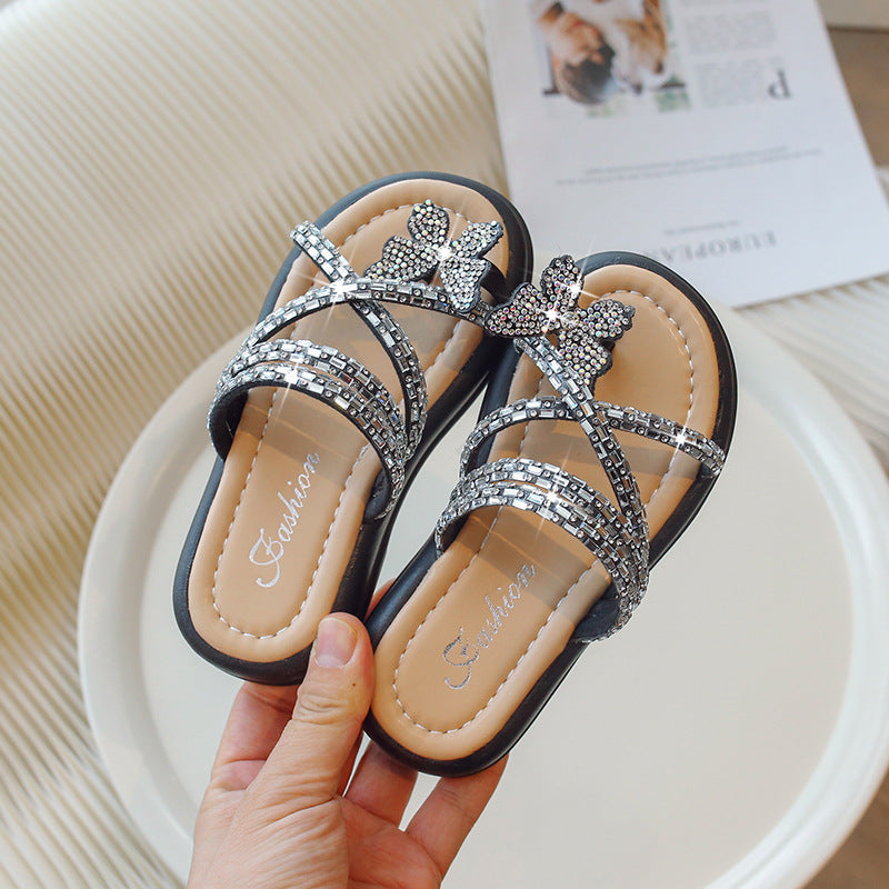 K712 - Black | kids Filp Flops